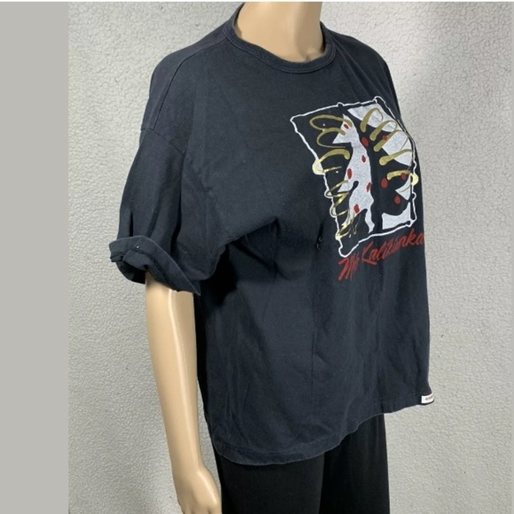 Vtg 80s Women’s Christmas T-Shirt Crazy Shirt One size Black Mele Kalikimaka - Picture 4 of 8